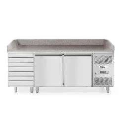 Hendi Arktic Pizzawerkbank met 2 deuren en 7 lades 280L