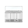 Hot Hendi Arktic Saladette met 3 deuren en glazen vitrine 380L