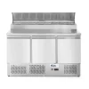 Outlet Hendi Arktic Saladette met 3 deuren en verhoogde GN vitrine 380L