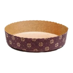 Overig Bakvorm Karton Rond Ø15,5x3,5cm Bruin/Goud (per stuk)