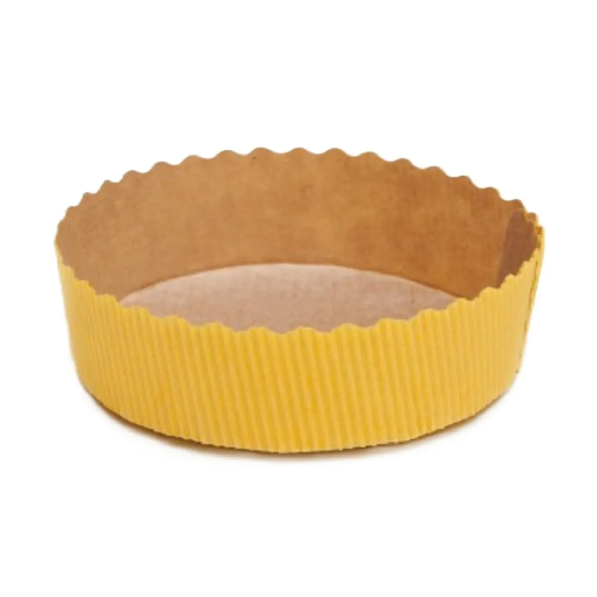 Discount Overig Bakvorm Karton Rond Ø10x3cm Geel (per stuk)