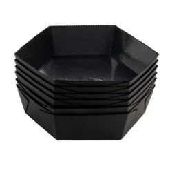Online Overig Bakvorm Karton Zeshoek Zwart 7,2x4cm (per stuk)