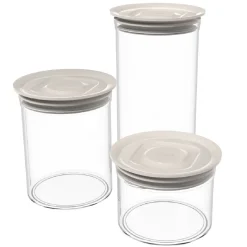 Best Biesse Voorraadpot Rond Luchtdicht Grijs 1L