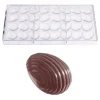 Chocolate World Bonbonvorm Gestreept Ei (32x) 32x22x11mm