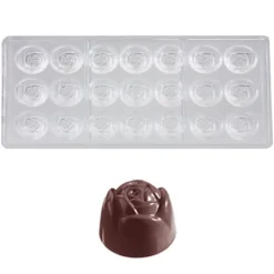 Hot Chocolate World Bonbonvorm Roos (21x) 28x20 mm