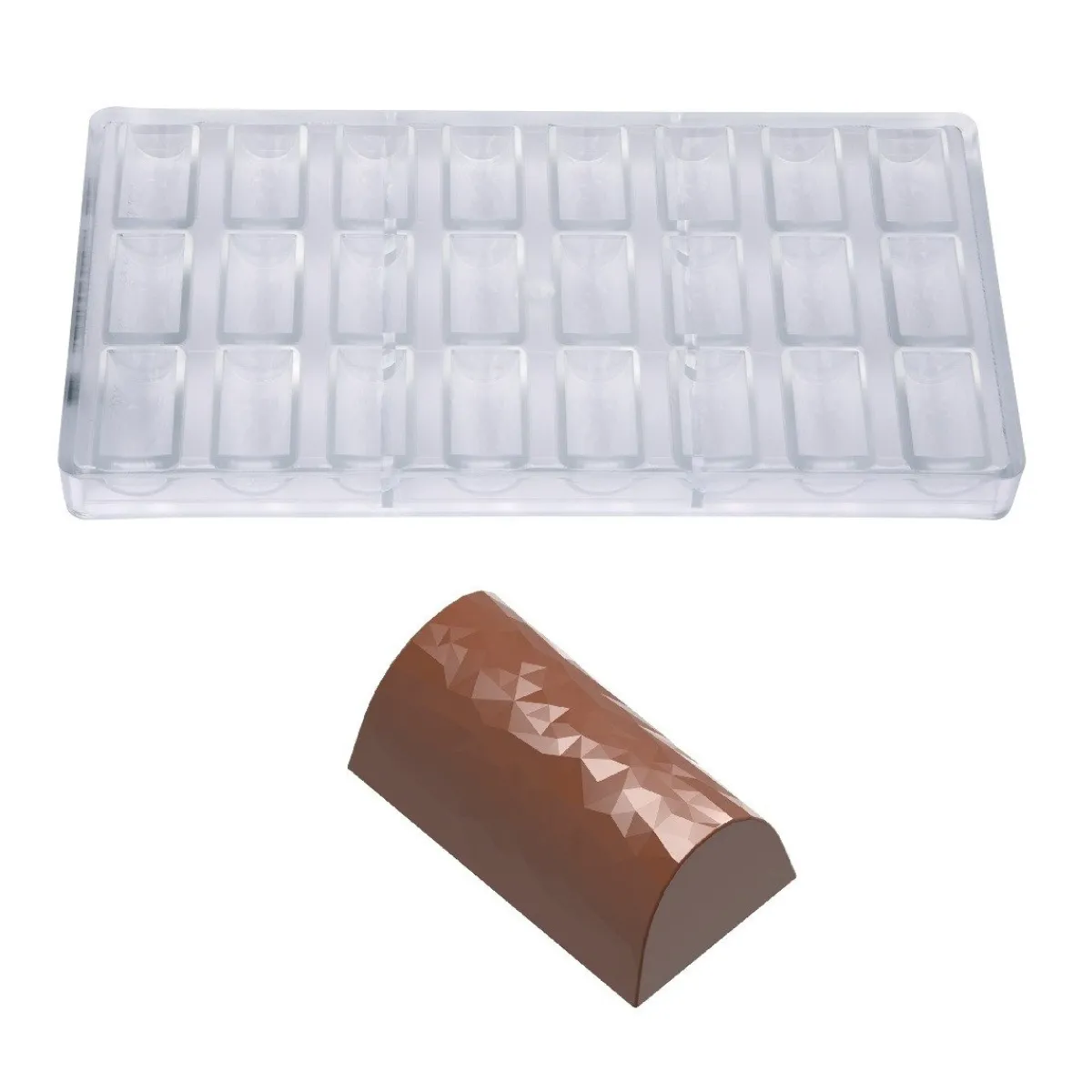 Best Chocolate World Bonbonvorm Buche Facet (24x) 36x20x15mm