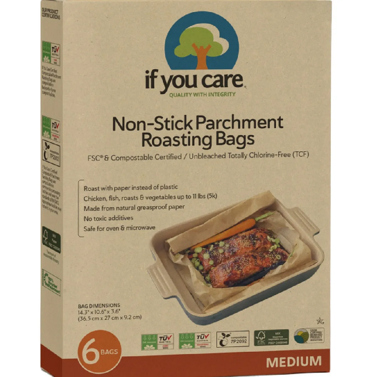 Sale If You Care Braadzak Ongebleekt Papier 36,5x27x9,2cm 6st.