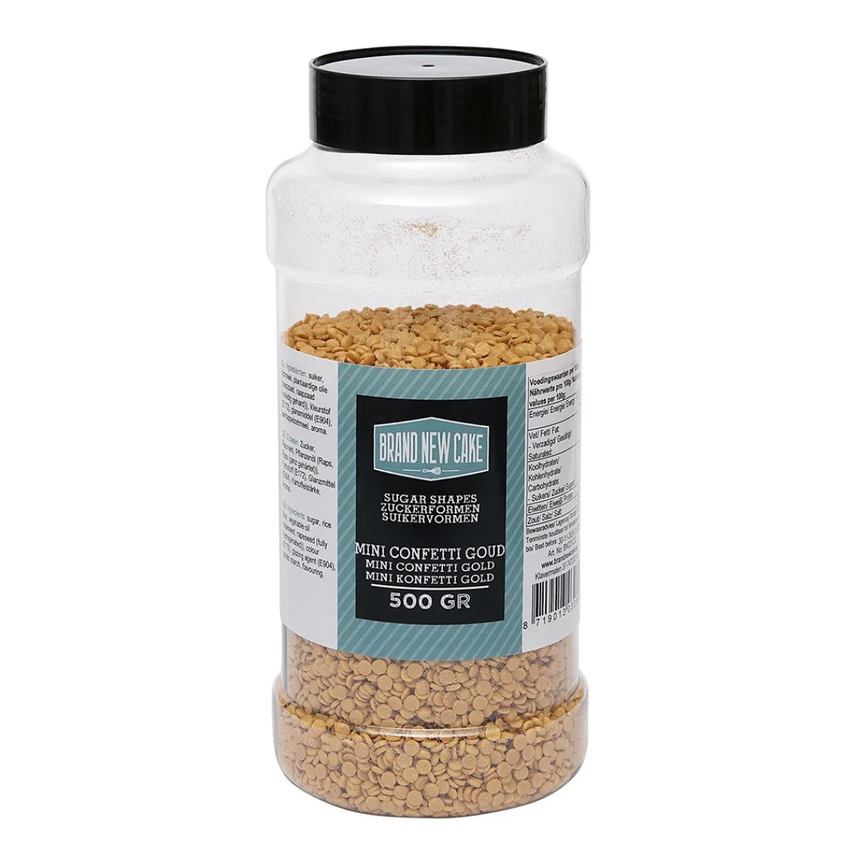 Discount BrandNewCake Confetti Goud 4mm 500gr.