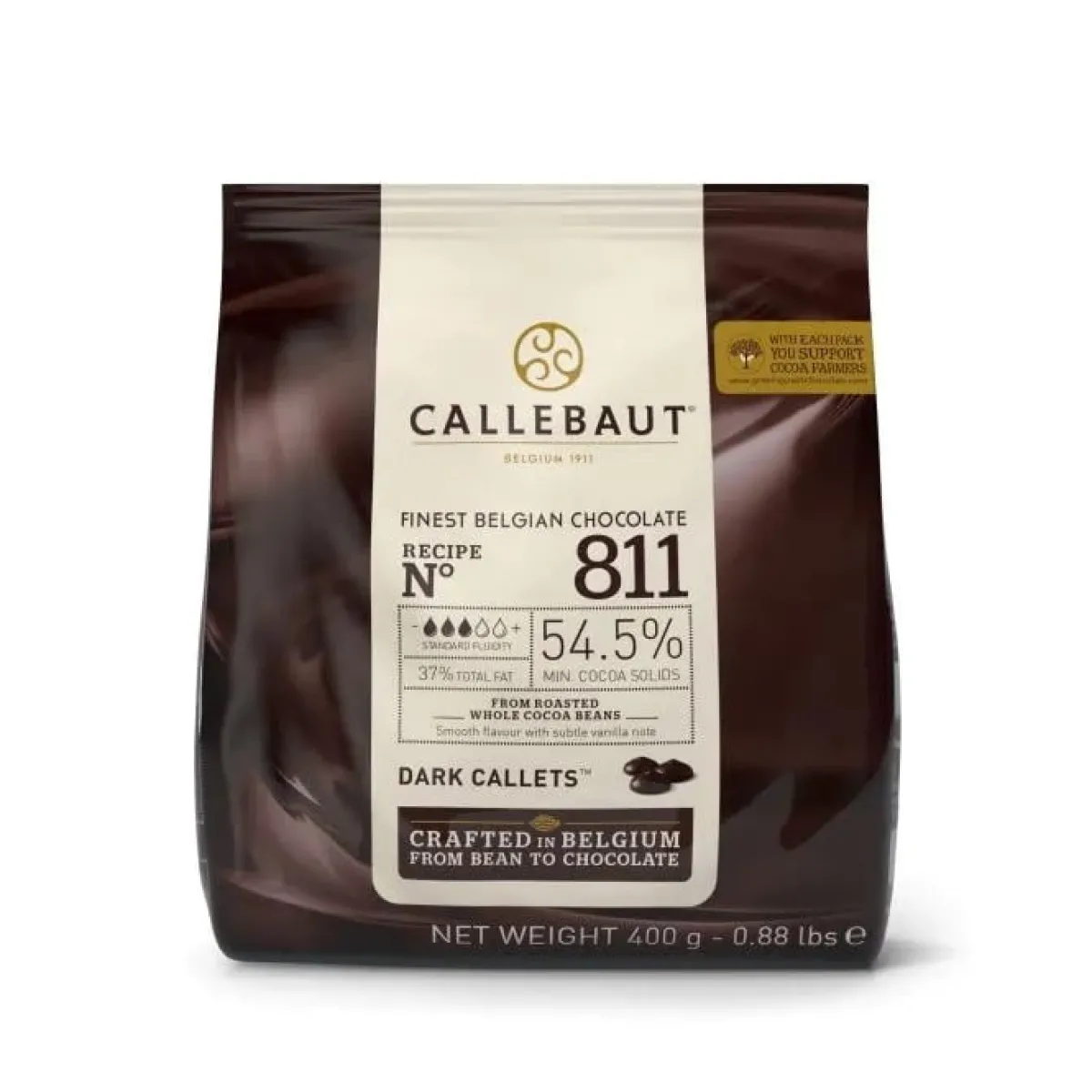 New Callebaut Chocolade Callets Puur (811) 400g
