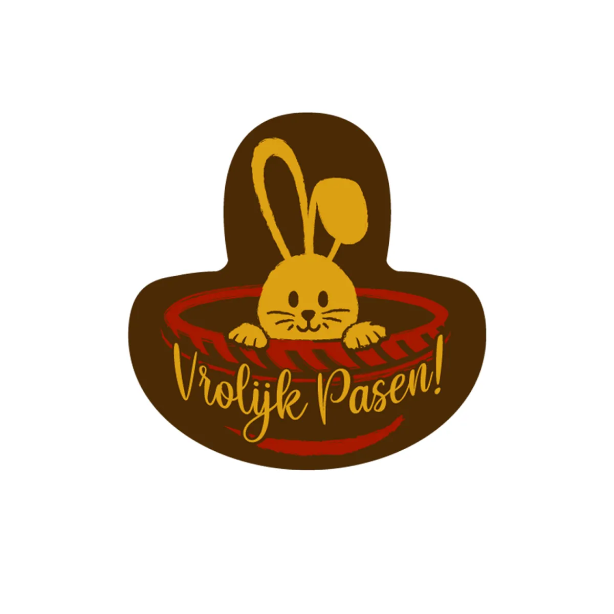 Hot Callebaut Chocoladedecoratie Vrolijk Pasen Haasje 184st.