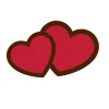 New Callebaut Chocoladedecoratie Romantisch Hart 200st