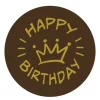 New Callebaut Chocoladedecoratie Happy Birthday 280st.
