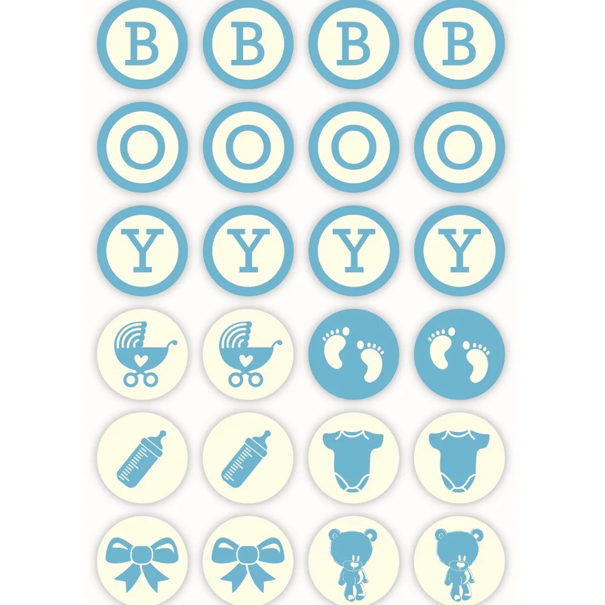 Discount Overig Chocoladedecoratie Baby Boy Ø3cm 96st