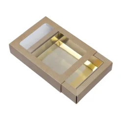 Best BrandNewCake Chocoladeletterdoos Klein GK1 Kraft / Goud 3st