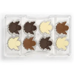 Hot Decora Chocolademal Engel (8x) 4x3,8 cm**