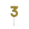 Clearance Overig Cijferkaars Goud Glitter #3