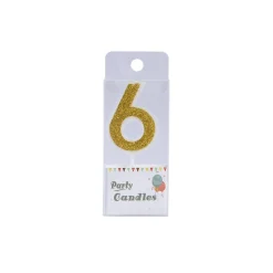 Clearance Overig Cijferkaars Goud Glitter #6