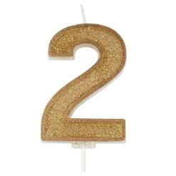 Clearance Culpitt Cijferkaars #2 Goud met Glitter