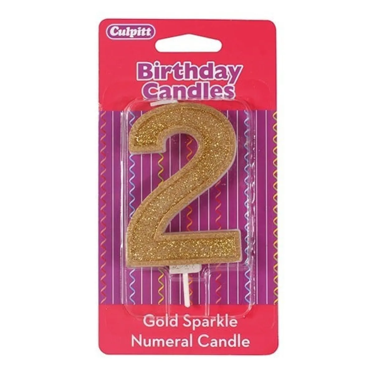 Clearance Culpitt Cijferkaars #2 Goud met Glitter
