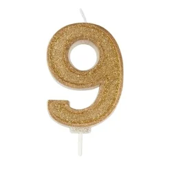 Sale Culpitt Cijferkaars #9 Goud met Glitter