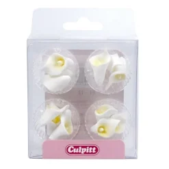 Hot Culpitt Suikerdecoratie Witte Lelies 12st.