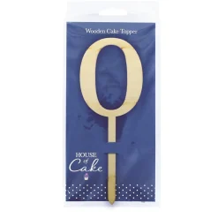 Outlet Culpitt Taarttopper Cijfer 0 Hout 61x183mm**