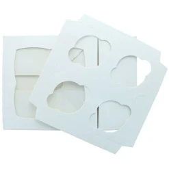 Outlet BrandNewCake Cupcake Doosje 4 Wit (incl. tray met venster) 25st.