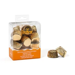 Outlet Decora Cupcake Vormpjes MINI Goud Ø27x17(h) mm 180 stuks