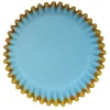 Best PME Cupcake Vormpjes Blauw met Gouden Rand 30 stuks