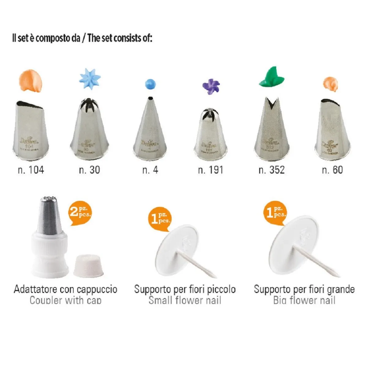 Decora Spuitmondjes Set Bloemen 10st**