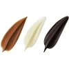Online Dobla Chocoladedecoratie Blaadjes Wit, Melk en Puur 160st.