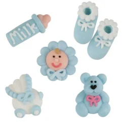Günthart Suikerdecoratie Baby Blauw 96st.