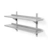 New Hendi Dubbel verstelbare wandplank + 2 stalen beugels 120cm