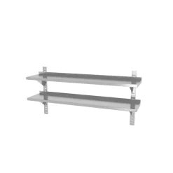 Sale Hendi Dubbel verstelbare wandplank + 2 stalen beugels 140cm