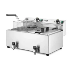 Hendi Friteuse met aftapkraan - 2 x 8L