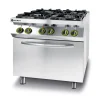 Hot Hendi Gasfornuis 4-pits met convectieoven GN 1/1