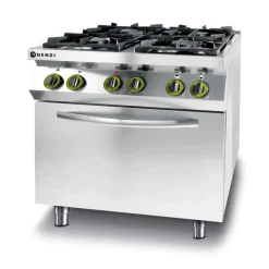 Hot Hendi Gasfornuis 4-pits met convectieoven GN 1/1