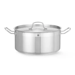 Clearance Hendi Kookpan laag 12L met deksel ⌀320x(H)150