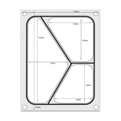 Best Hendi Traysealer matrix Driedelige container 227x178 mm