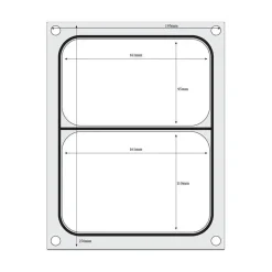 Best Hendi Traysealer matrix Twee-delige container 227x178 mm