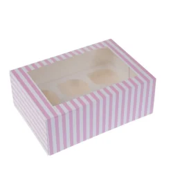 Best House of Marie HoM Cupcake Doosje 6 Circus (incl. tray met venster) 2st.