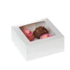 Discount House of Marie HoM Cupcake Doosje 4 Wit (incl. tray met venster) 2st.