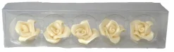 Discount Overig Marsepein Rozen 5 Blads 40mm 5 stuks, Zilver klein