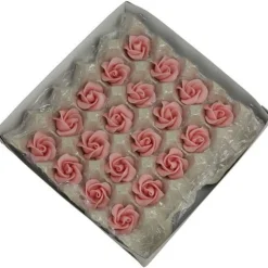 Clearance Overig Marsepein rozen 6 blads 40mm 20 stuks, Roze Luxe