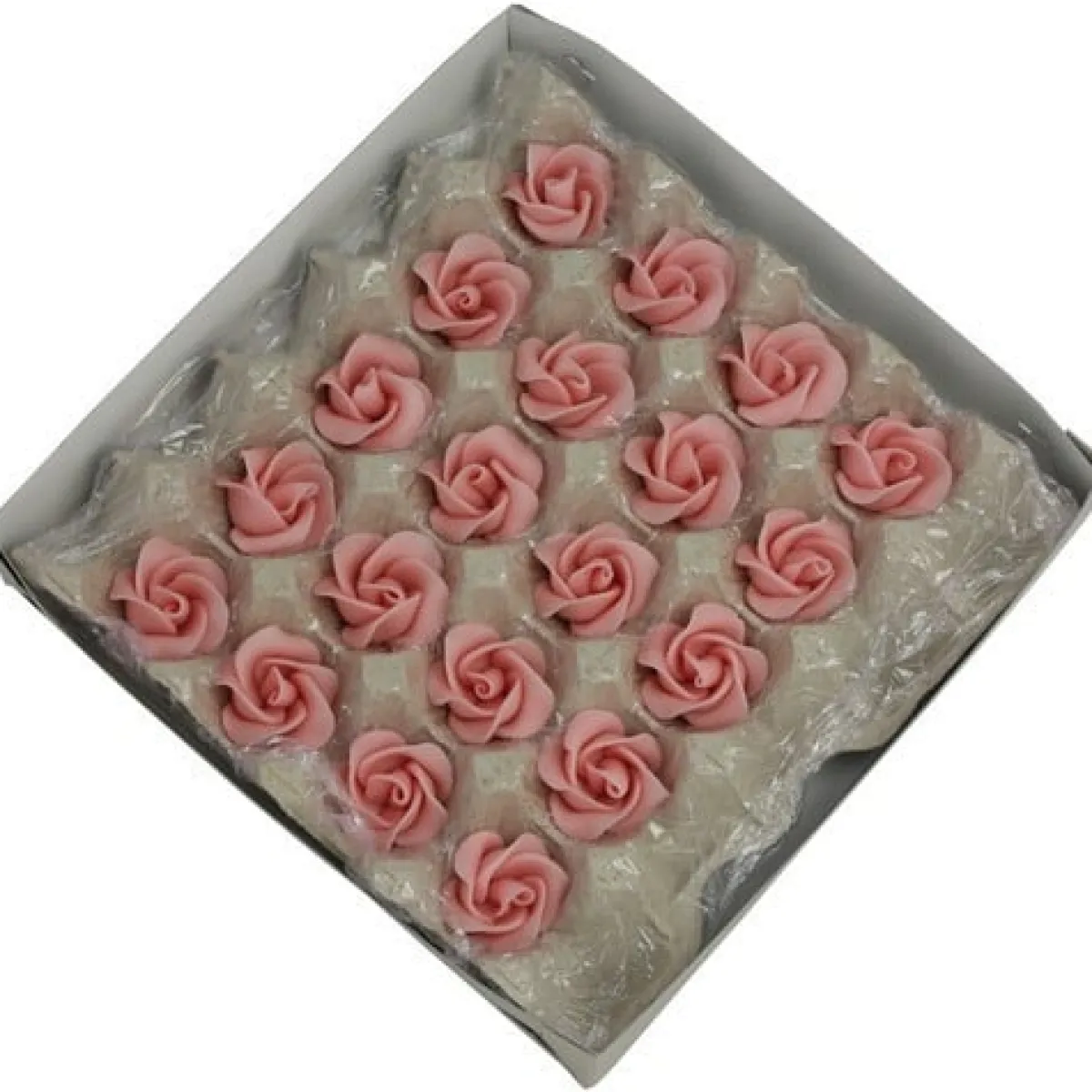 Clearance Overig Marsepein rozen 6 blads 40mm 20 stuks, Roze Luxe