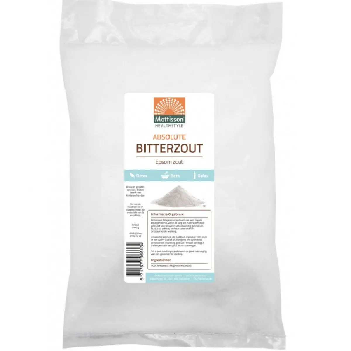 Discount Mattisson Bitterzout Epsom (Magnesiumsulfaat) 1kg