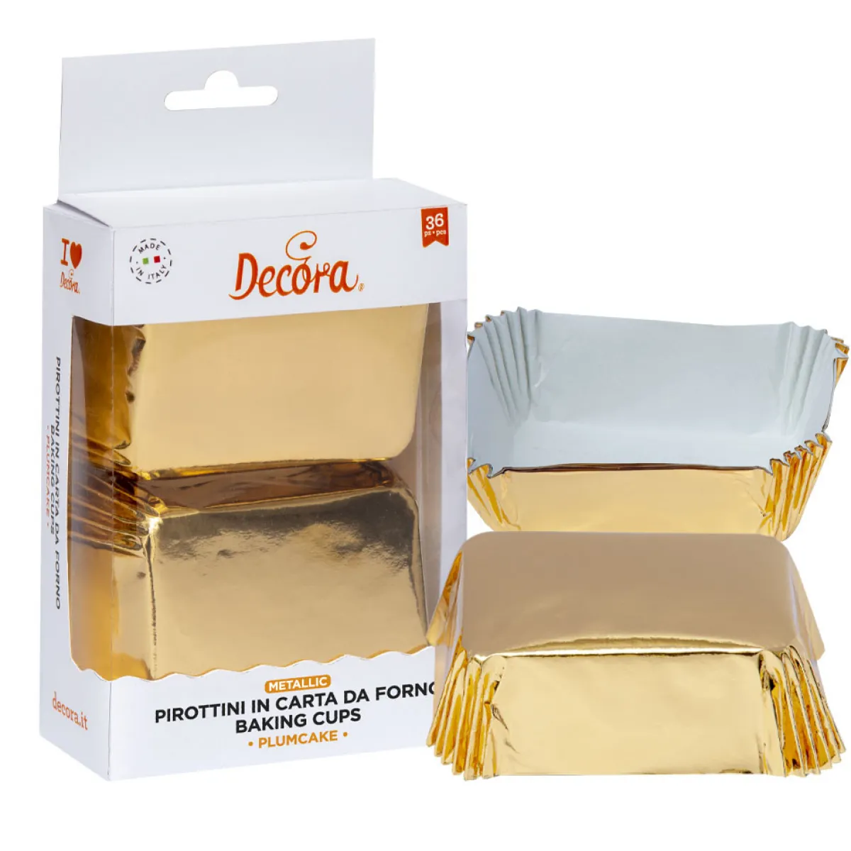 Online Decora Mini Plumcake Bakvorm Goud 80x50x32(h)mm 20 stuks