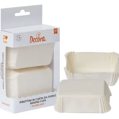 New Decora Mini Plumcake Bakvorm Wit 80x50x32(h)mm 36 stuks