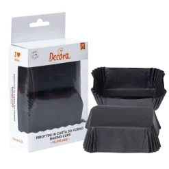 New Decora Mini Plumcake Bakvorm Zwart 80x50x32(h)mm 36 stuks
