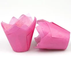 Sale Overig Muffin cups tulpmodel Roze 200 st.